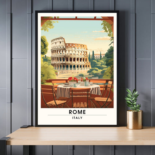 Affiche Rome | impression de voyage Rome  | Impression Rome Colisée | Affiche Italie